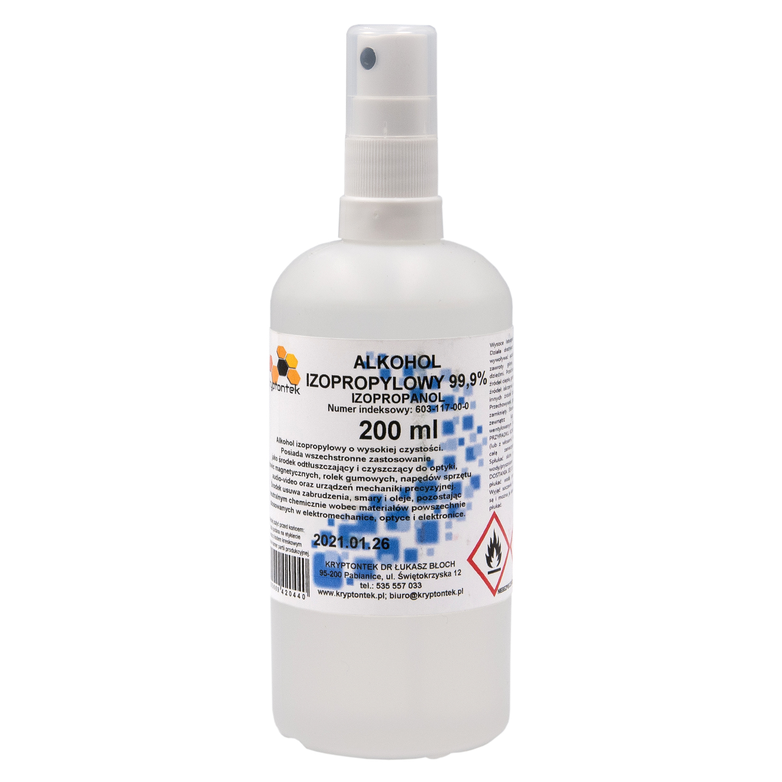 

Alkohol Izopropylowy Ipa 200ml 99,99% Atomizer