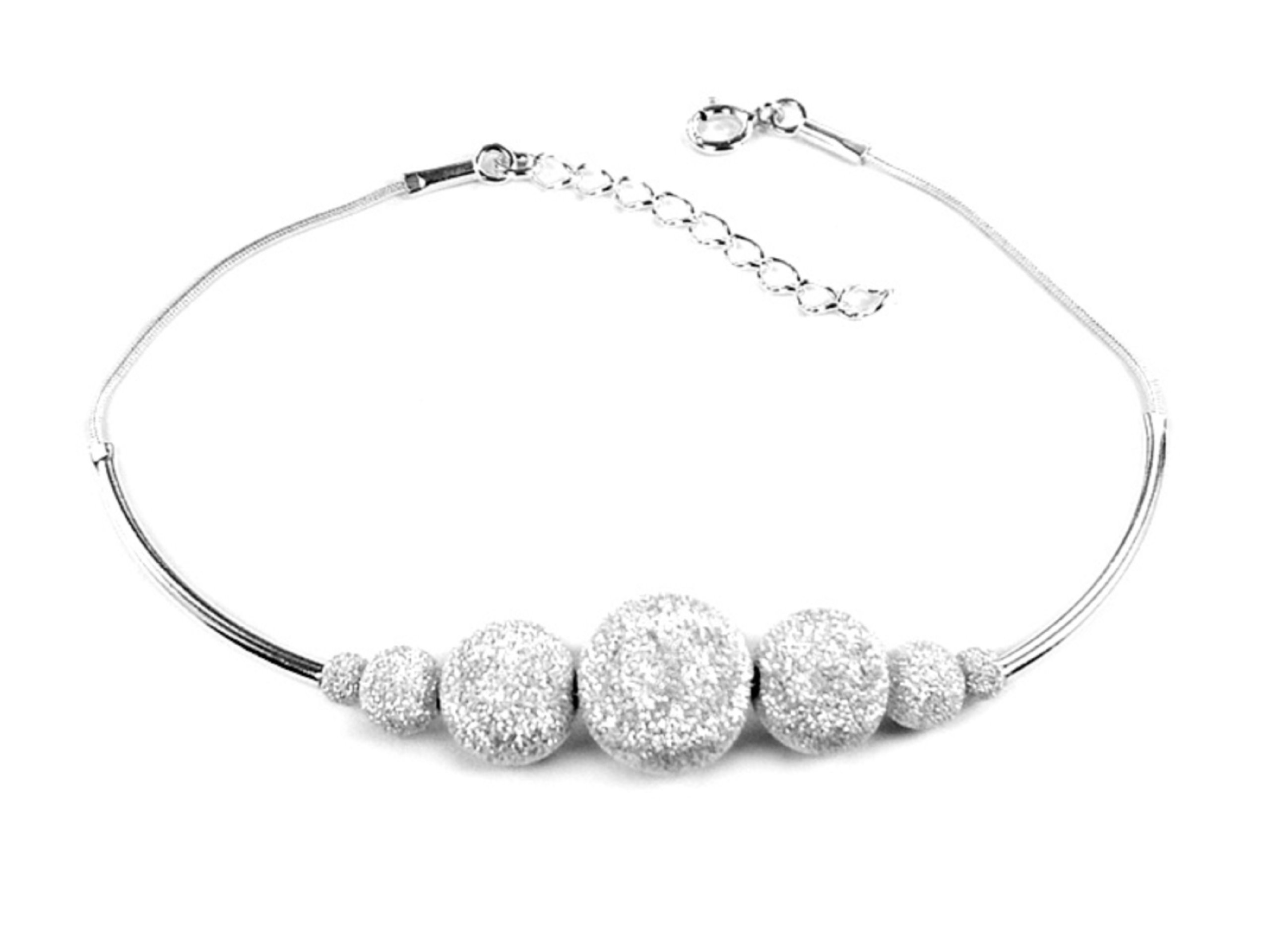 

Srebrna Bransoletka Kule Diamentowane srebro 925