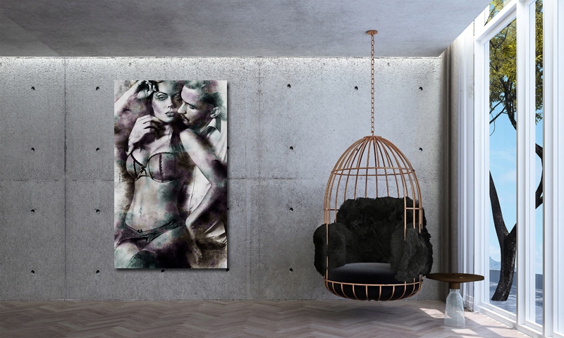 Obraz PARA 7 - 120x70cm płótnie akt design miłóść Marka AleObrazy