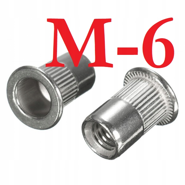 

Nitonakrętki Nitonakrętka Walcowe M6 50 Szt
