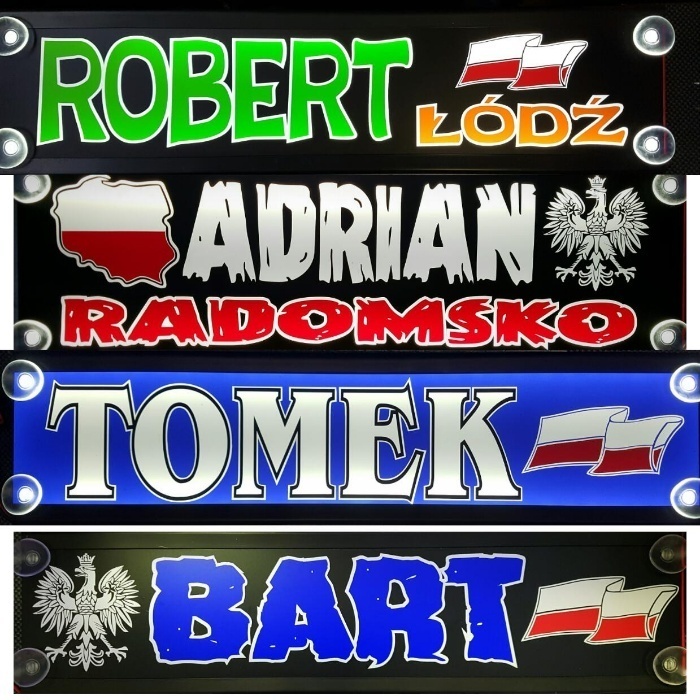 Tablica imienna 50x14 LED tir ZESTAW NA PREZENT Producer M tech