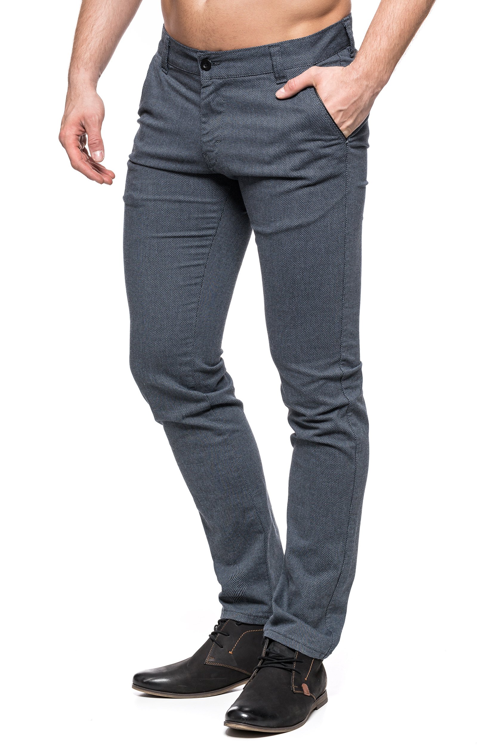 SPODNIE MĘSKIE CHINOSY VANKEL JEANS 046 - 90cm/L32 Materiał dominujący bawełna