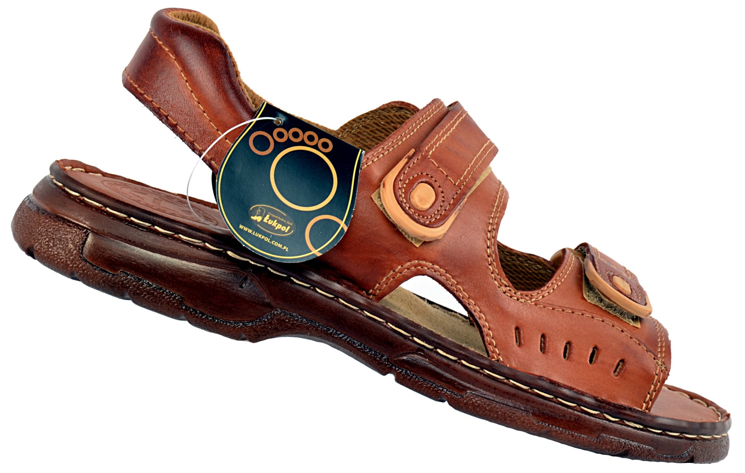 SANDAŁY MĘSKIE SKÓRZANE ŁUKPOL 812 SKÓRA 45 Marka inna