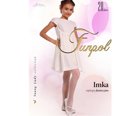 Rajstopy rajstopki białe Imka Fun-Pol 146-152 Kod producenta imka