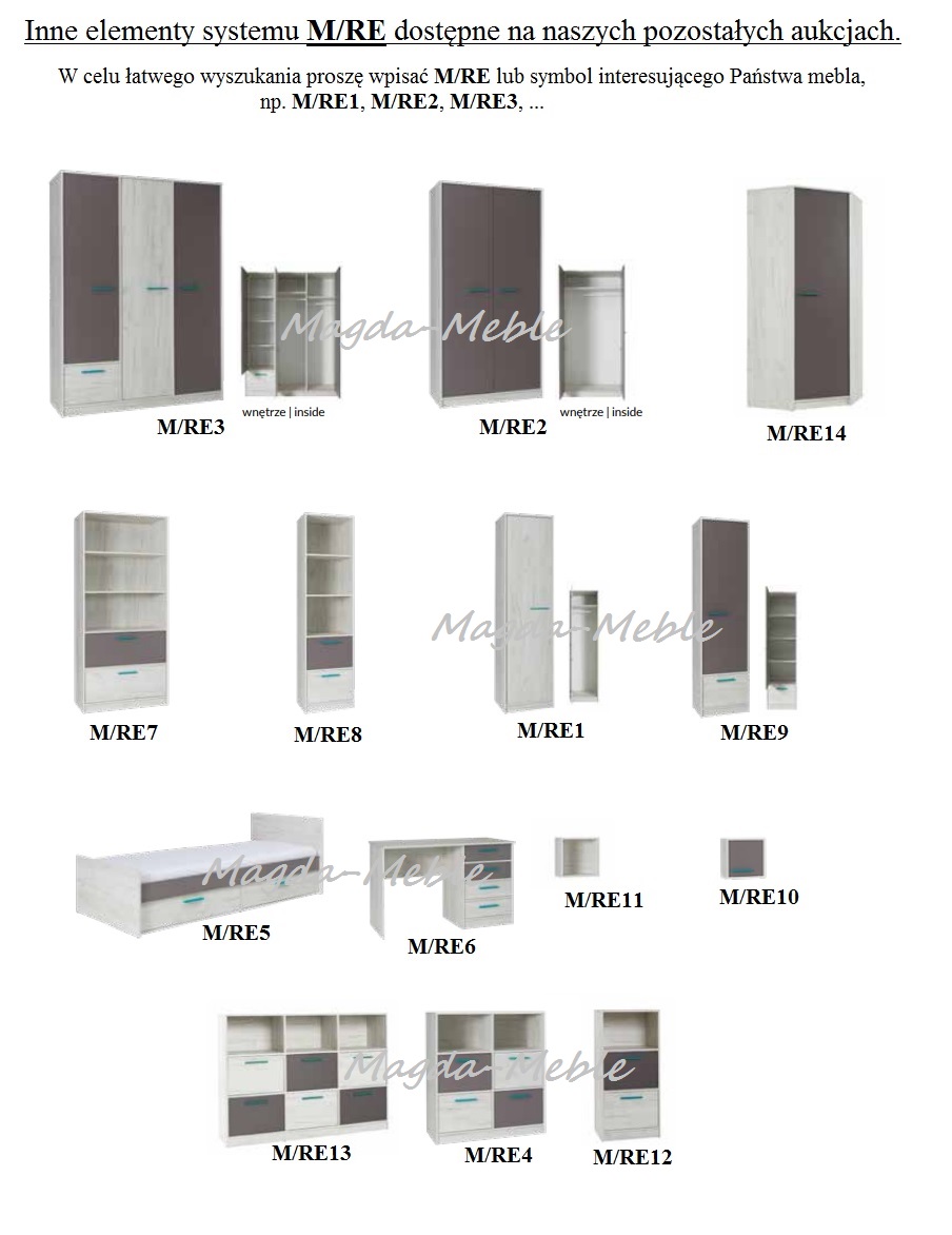 M/RE13 KOMODA SZAFKA Dąb craft biały popiel 145 cm Marka inna