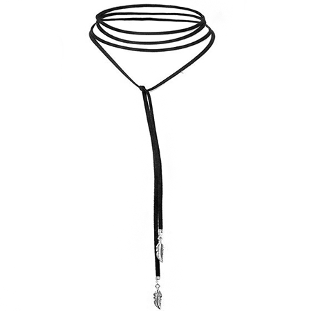 

Naszyjnik Choker Czarny Zamsz Rzemień Rzemyk 200cm