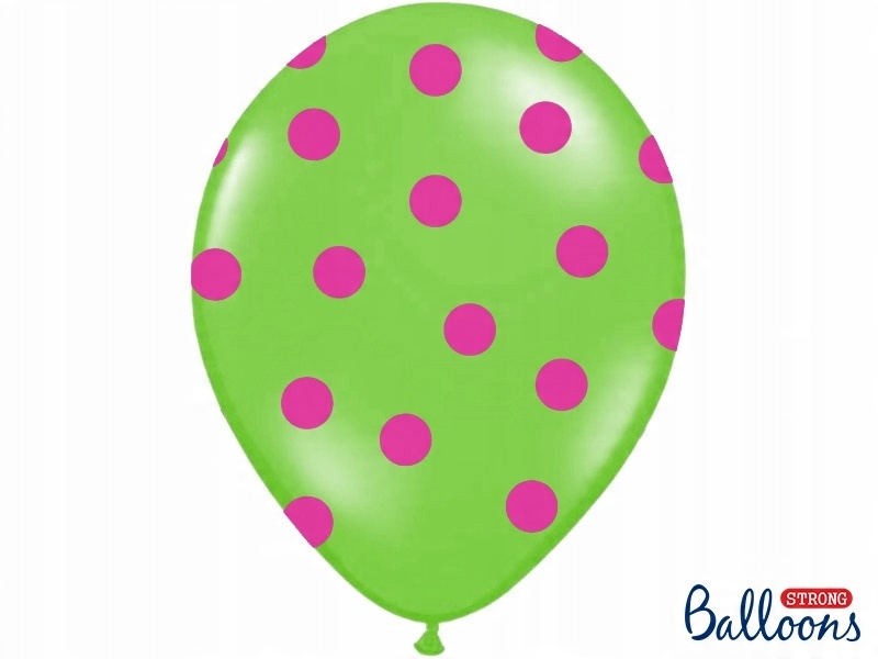 

Balony 30cm w kropki groszki balon Zielono Różowe