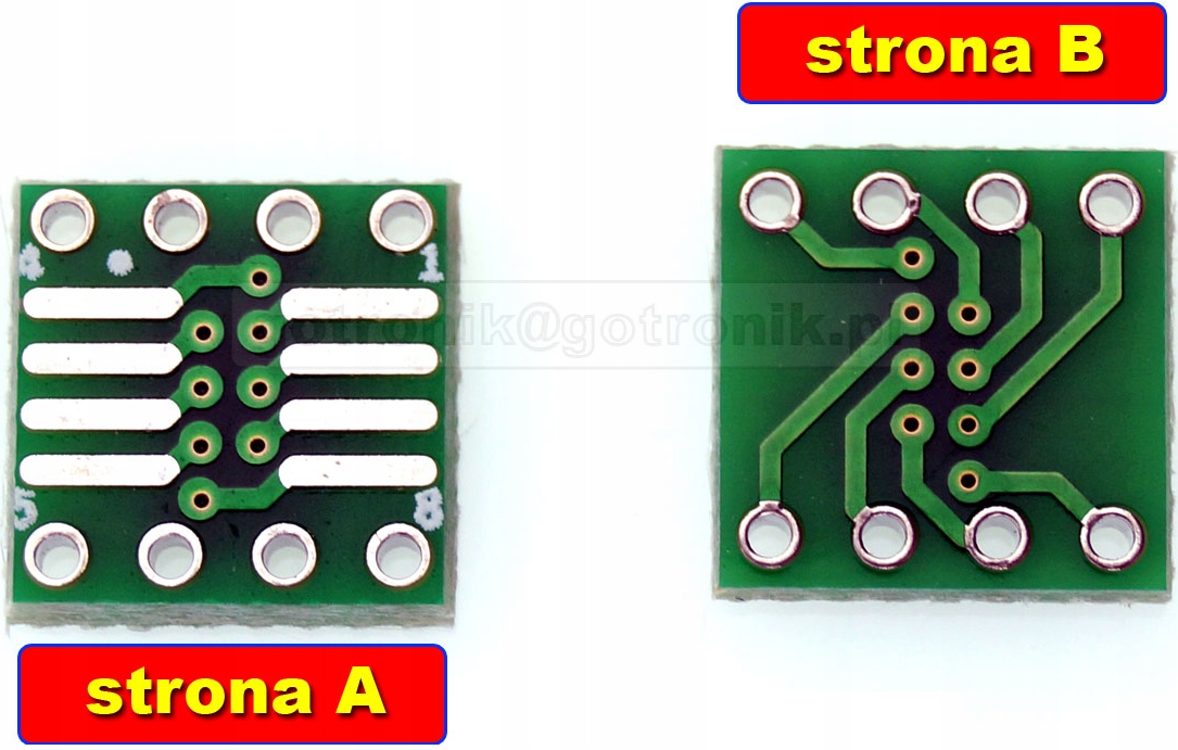 

Płytka drukowana uniwersalna SO8 na DIP8 PCB-118