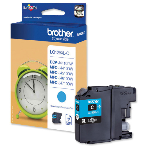

Tusz org. Brother LC-125XL Cyan J4110DW