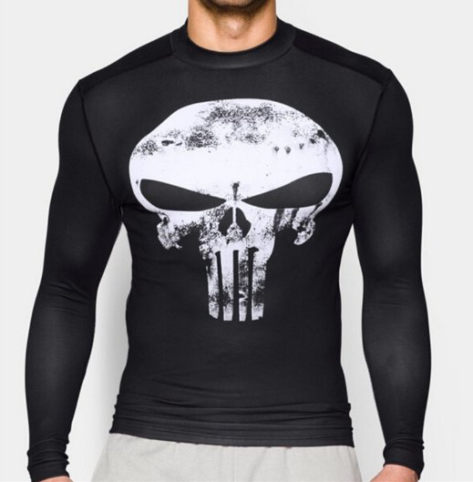 Koszulka Termoaktywna PUNISHER SIŁOWNIA MARVEL M Rękaw długi rękaw