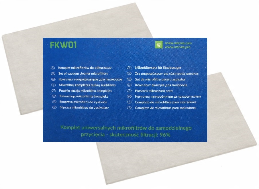 

FKW01 uniwersalne filtry do odkurzacza do docięcia