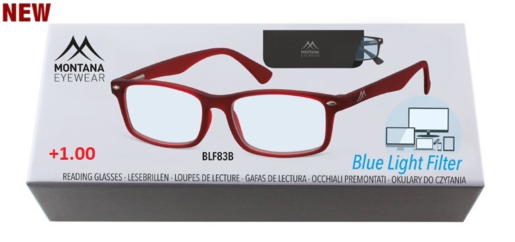 +1.0 Okulary do czytania 83B Filtr Led do Komputer