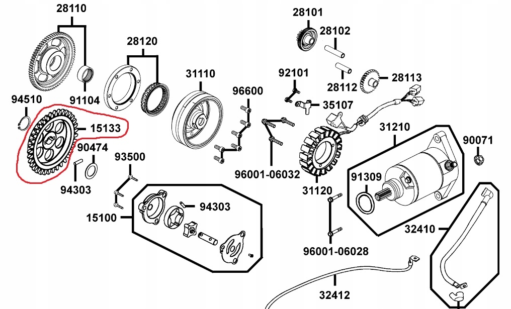 

Zębatka Pompa Oleju Kymco Mxu Maxxer 400 450 465