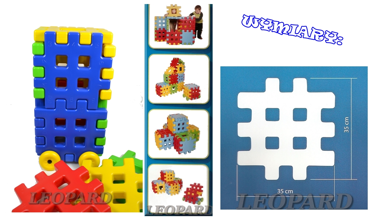 OGROMNE MEGA KLOCKI WAFLE EDUKACYJNE TANIO 35X35 Kod producenta 5904913543232