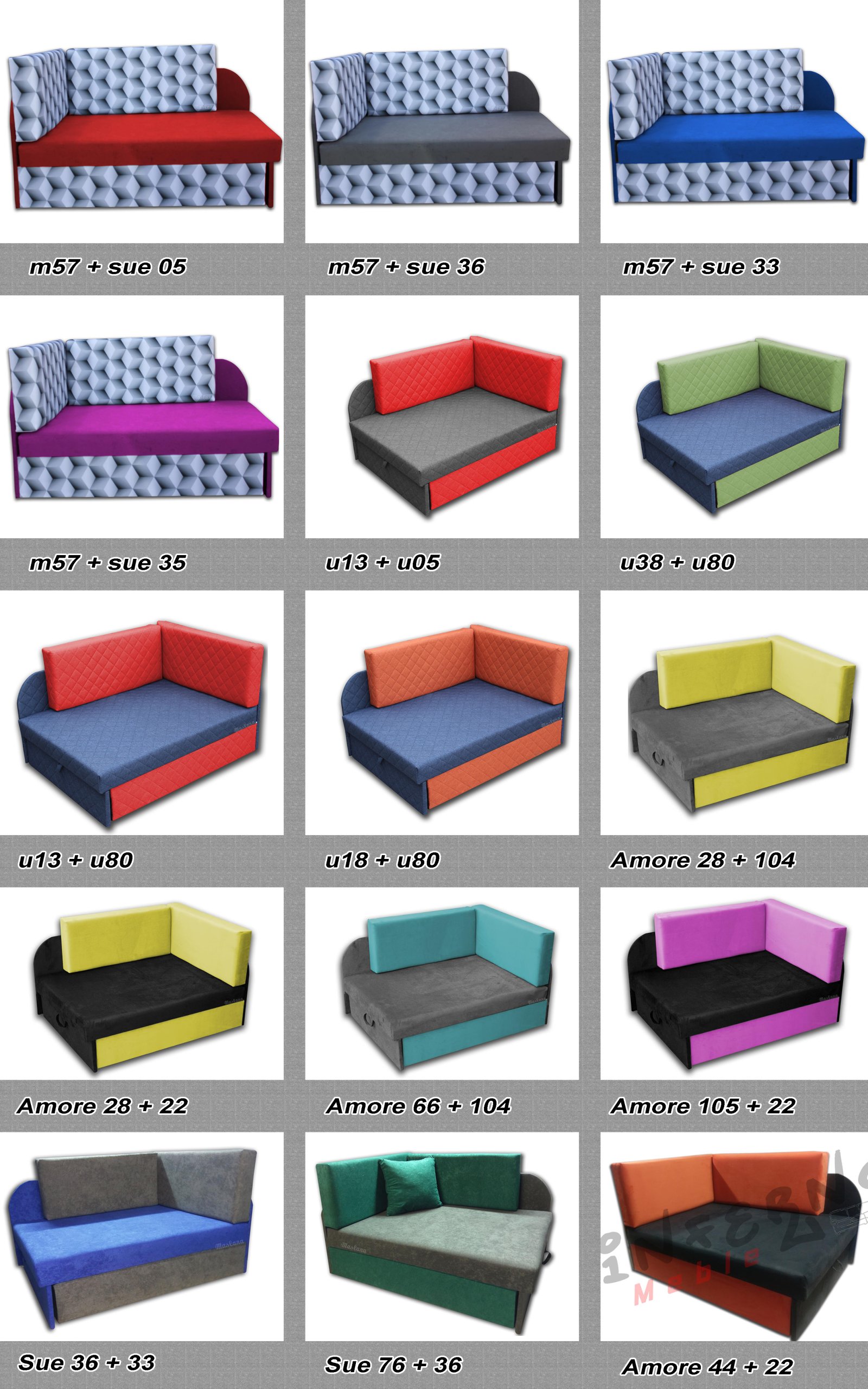 Rogówka dziecięca, sofka, łóżko, wypoczynek Długość 172 cm