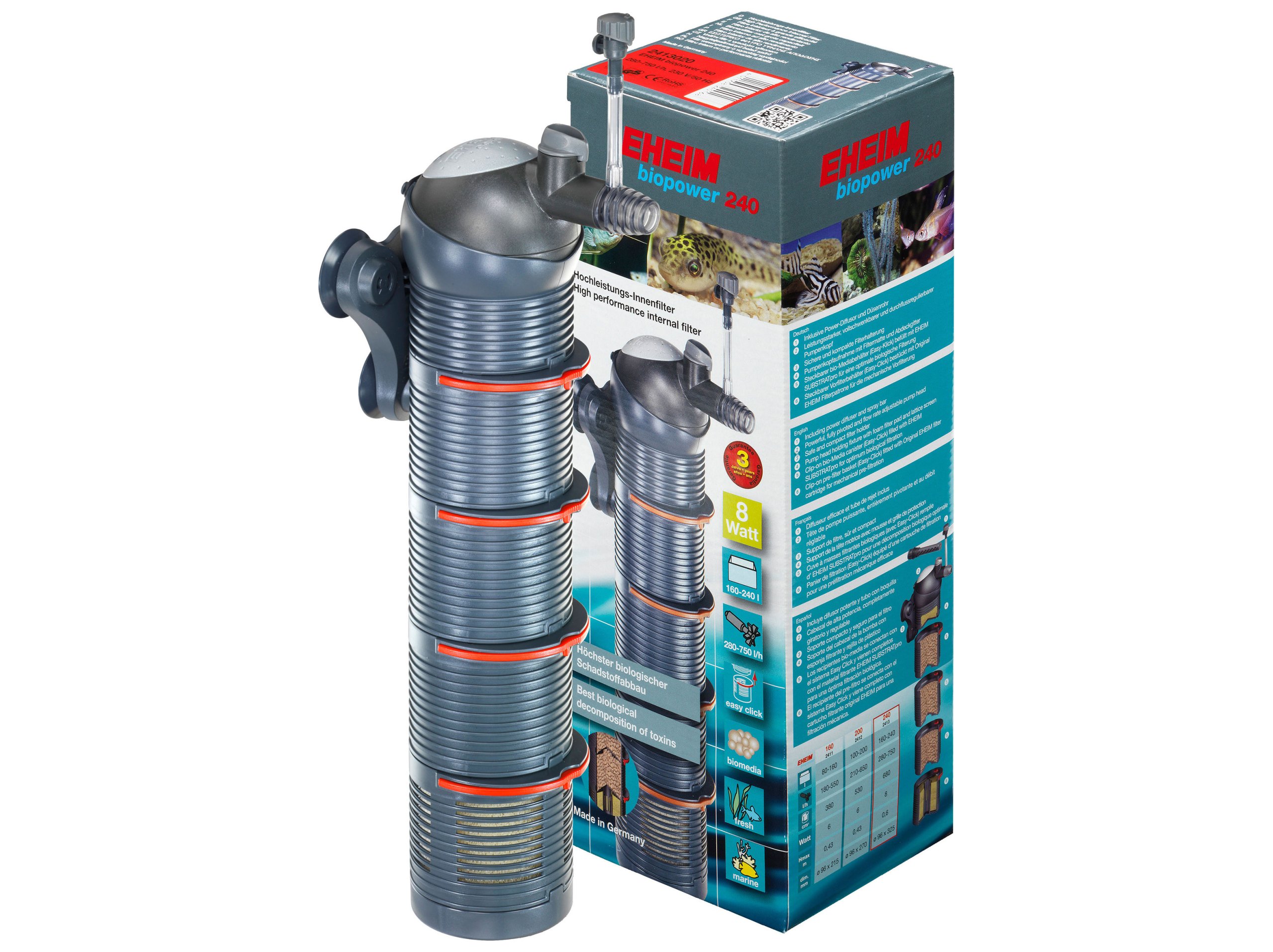 Levně Vnitřní houbový filtr Eheim Biopower 240 biologický a mechanický