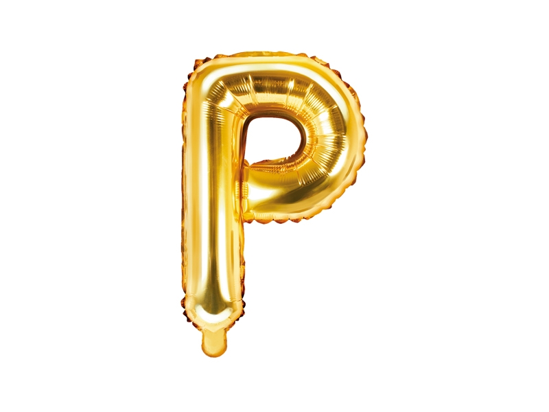 

Balon foliowy Litera ''p'' 35cm, złoty