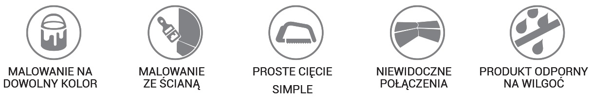 Listwa sufitowa LGG-08 sztukateria Creativa Szerokość 90 mm