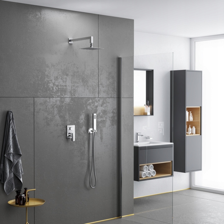 SŁUPEK EXCELLENT SZARY/DĄB 400 X 320 X 1600 Kolor mebla odcienie szarości