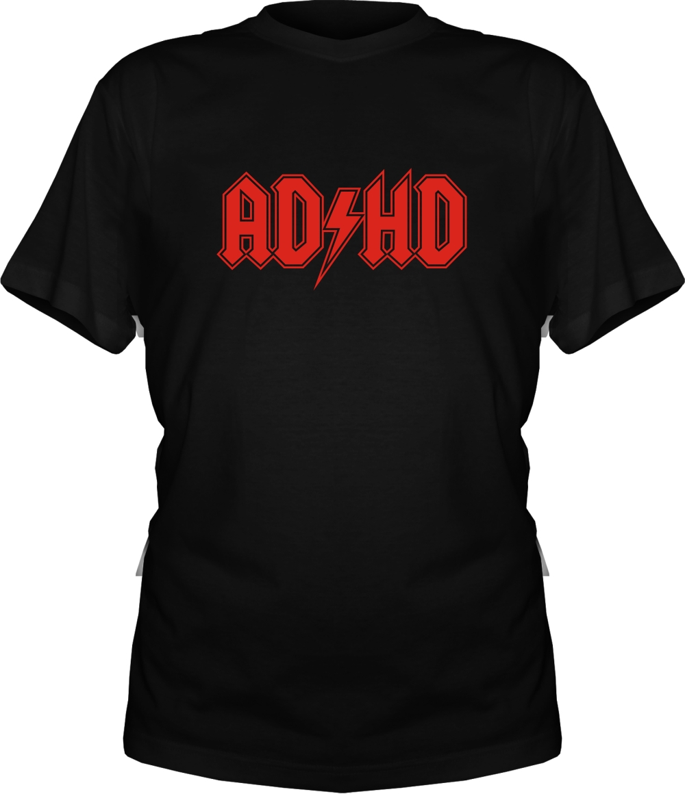 

Śmieszne koszulki Adhd koszulka Prezent t-shirt S