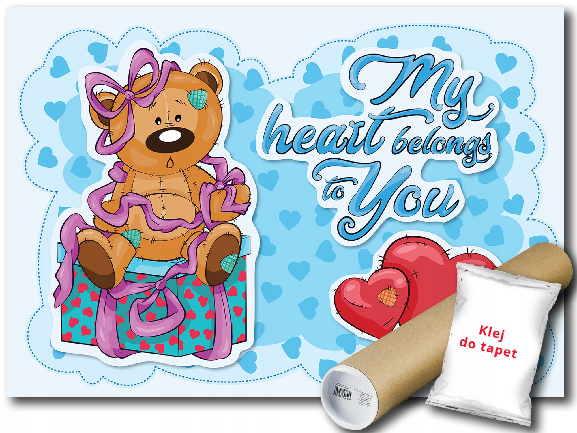 Fototapeta Flizelina Medveď Darček Srdce 416x290