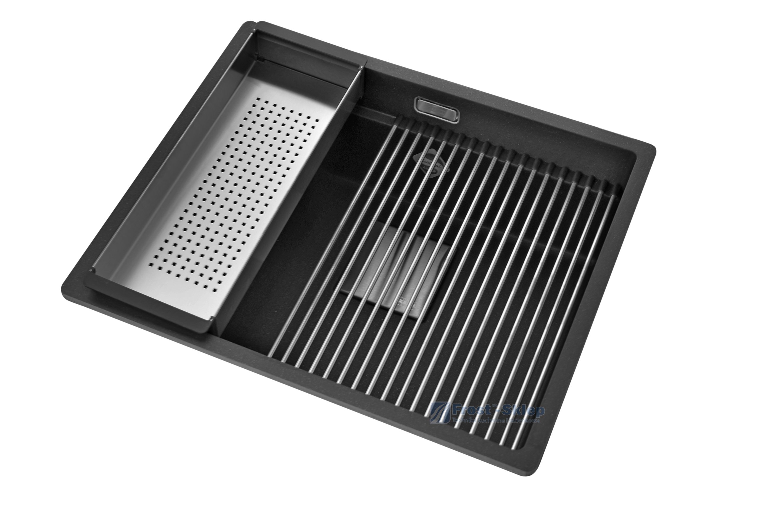 ZLEW PODWIESZANY FRANKE KNG 110-52 ONYX + CZARNE AKCESORIA Kod producenta 125.0528.612