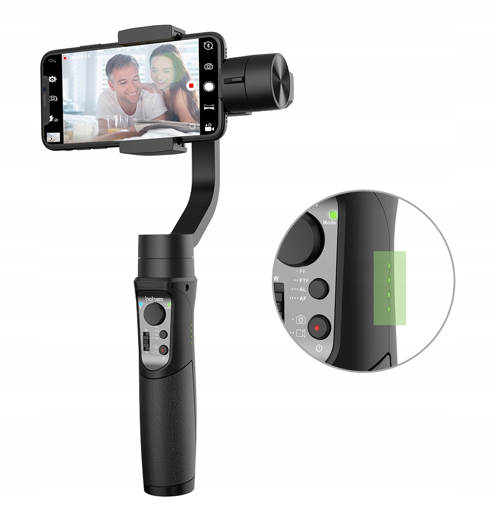 GIMBAL Stabilizator Hohem Mobile+ 3-osiowy do Telefonu Smartfona na Telefon Kolor czarny