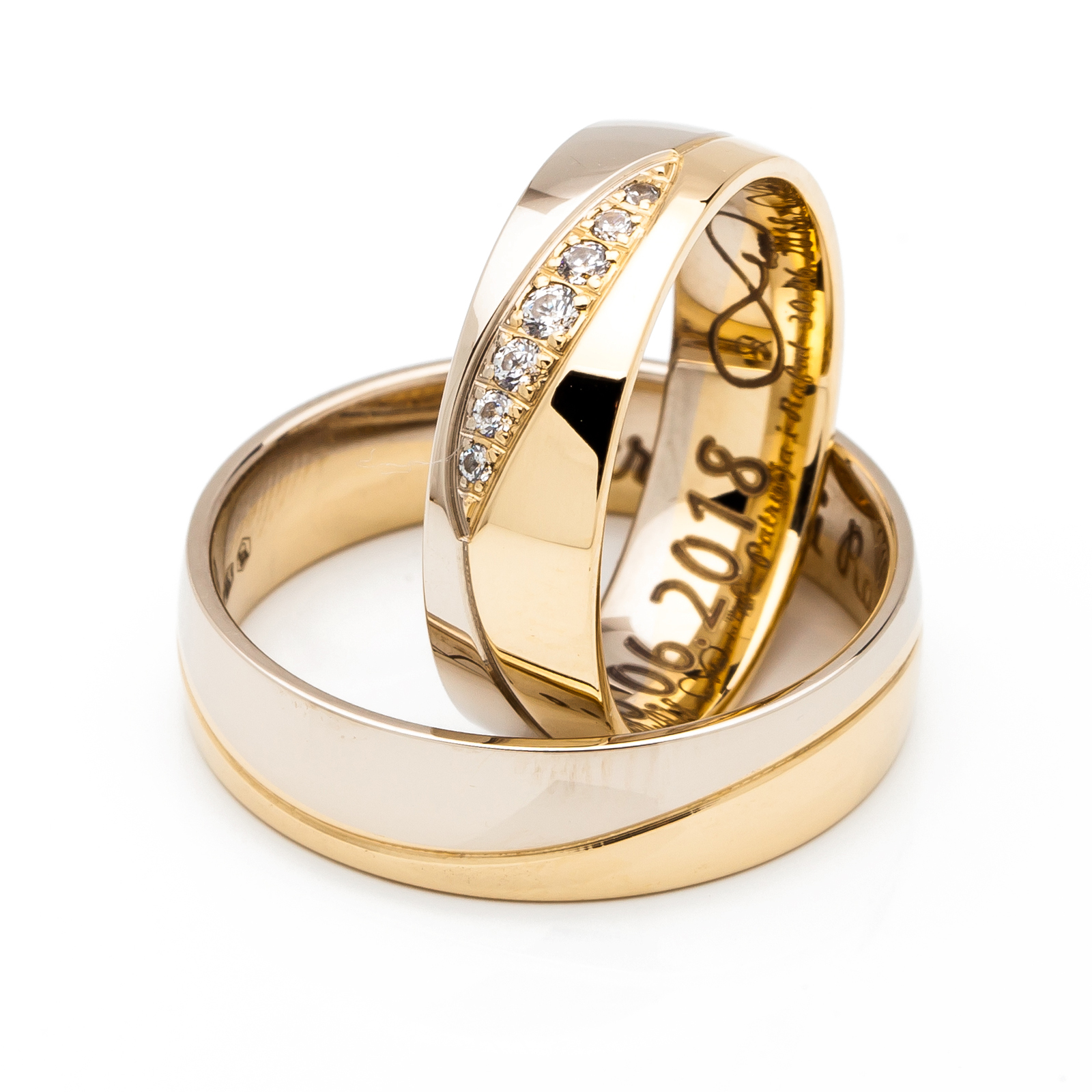 Zlaté Svatební S Zirkony Model OE-216