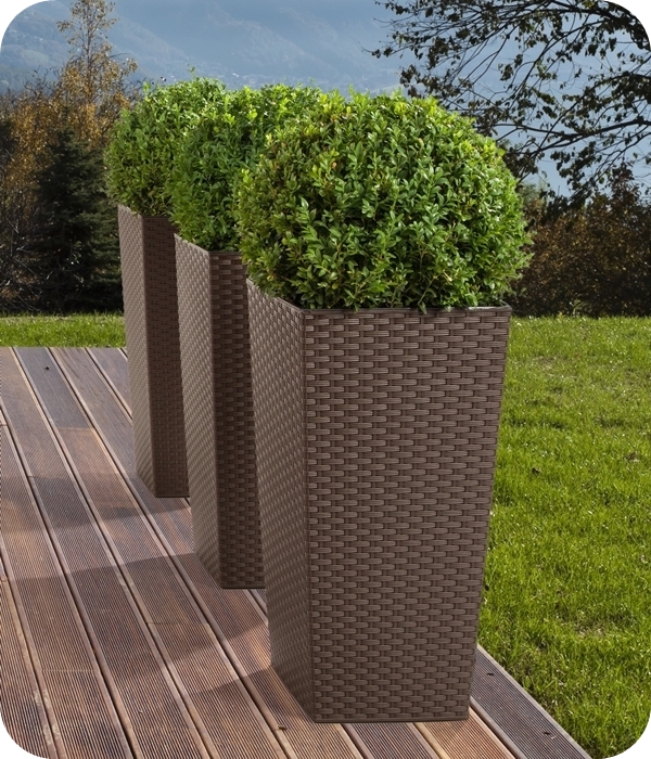 DONICZKA LAMELA FINEZJA RATTAN30x30h57+WKŁA.CZARNA Kształt Kwadratowy