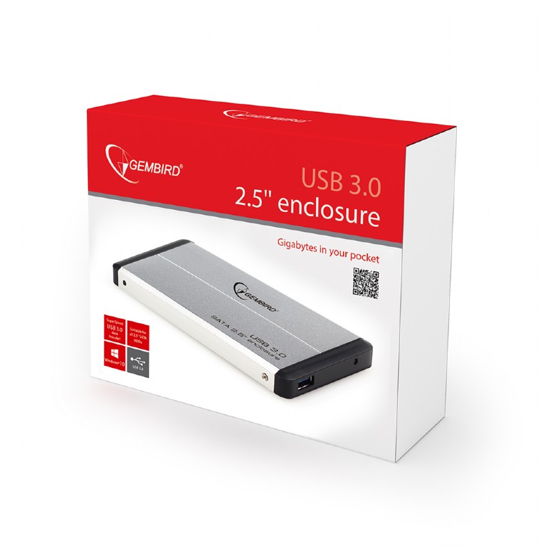 OBUDOWA KIESZEŃ NA DYSK 2,5'' USB 3.0 SATA SREBRNA Kod producenta EE2-U3S-2-S
