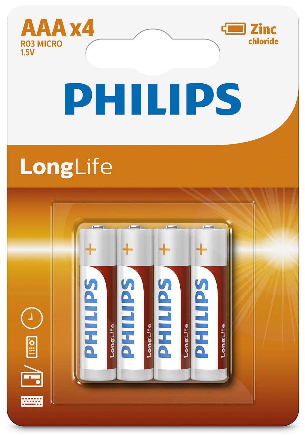 

4x Baterie Philips AA/R6 1,5V Paluszki Longlife