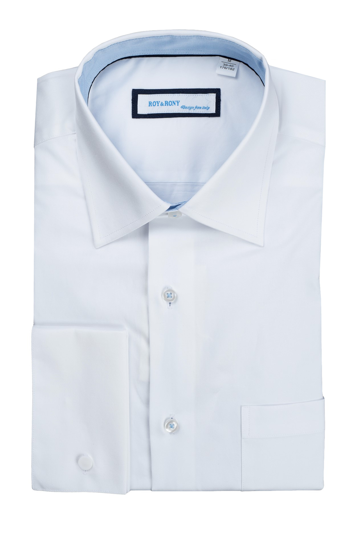 

Męska koszula XL 43 slim elegancka na spinki biała
