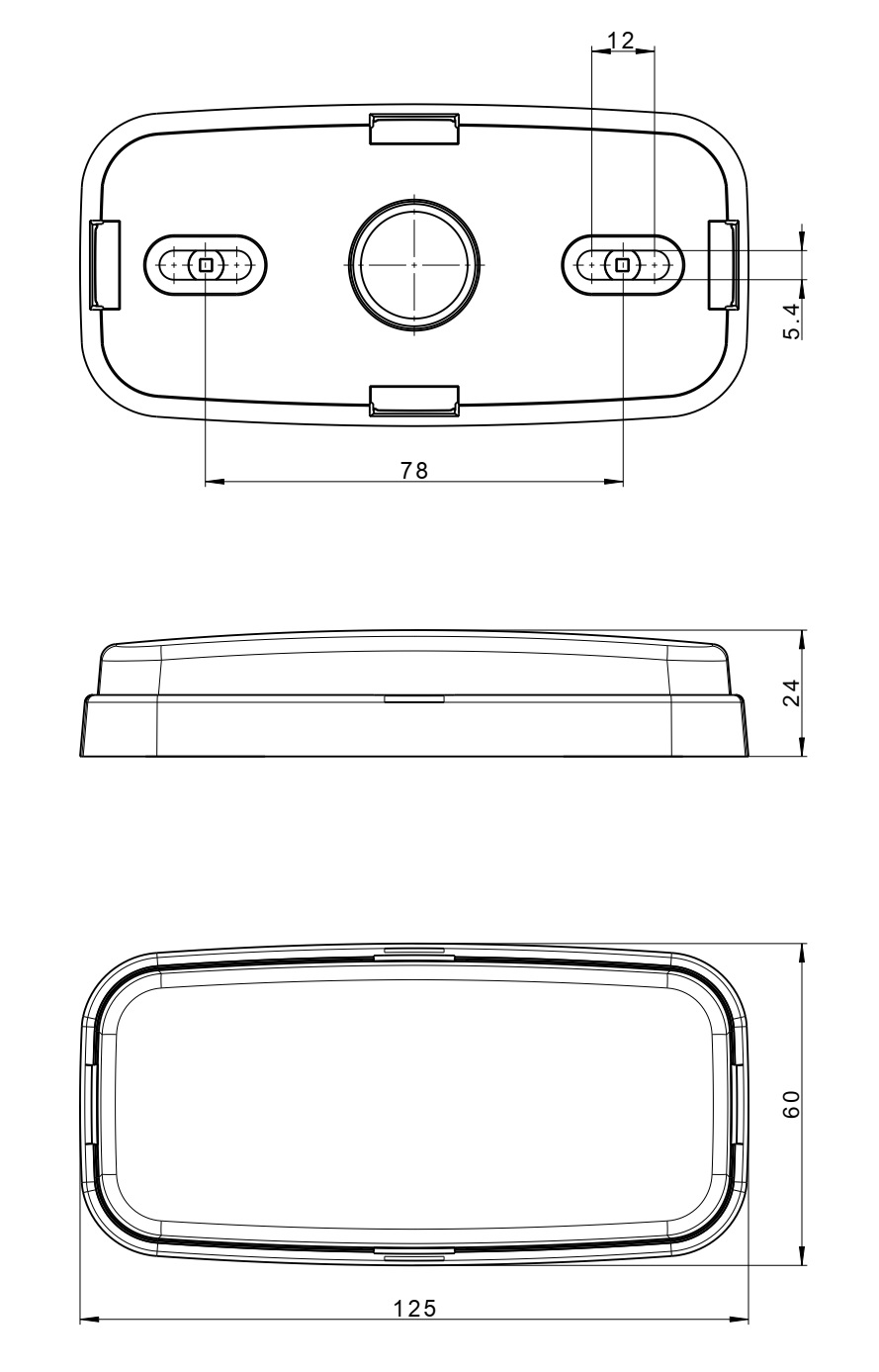 LAMPA LAMPKA OBRYSOWA DIODOWA LED 12/24V POMARAŃCZ Kolor pomarańczowy