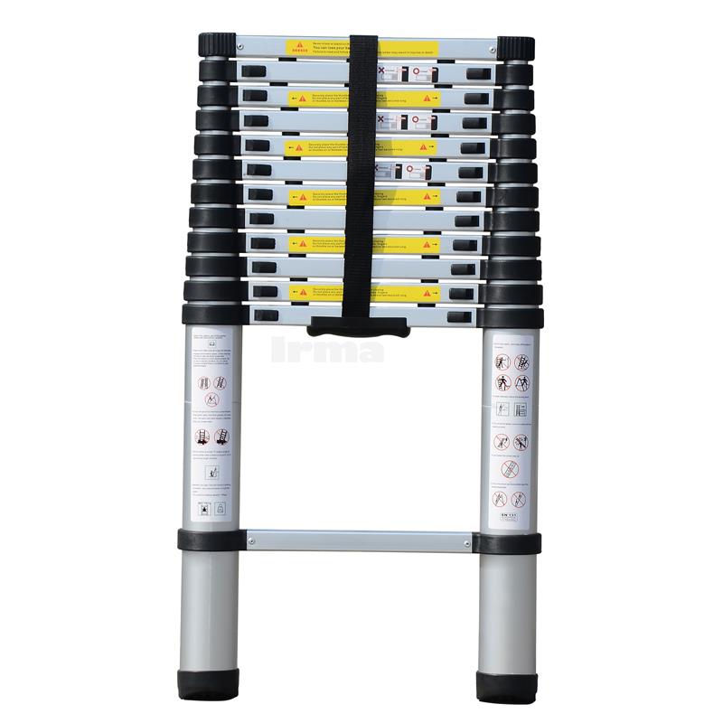 Drabina Aluminiowa Teleskopowa 1 x 15 6,3m 150 kg En 131 Stabilizator