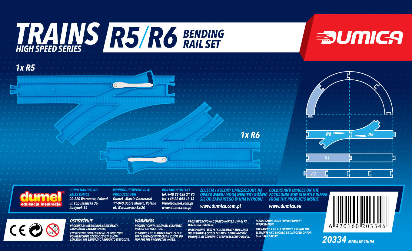 DUMICA - Zestaw zwrotnic R5/R6 - TOMICA Płeć chłopcy
