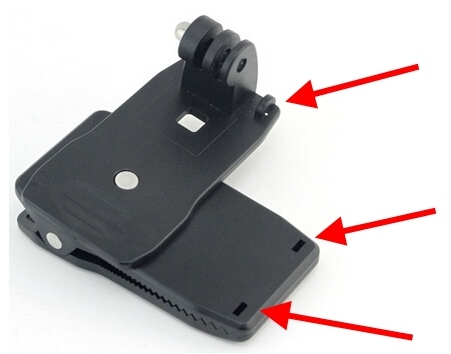 Uchwyt KLIPS obrotowy 360 stopni d SONY ACTION CAM Rodzaj klips obrotowy