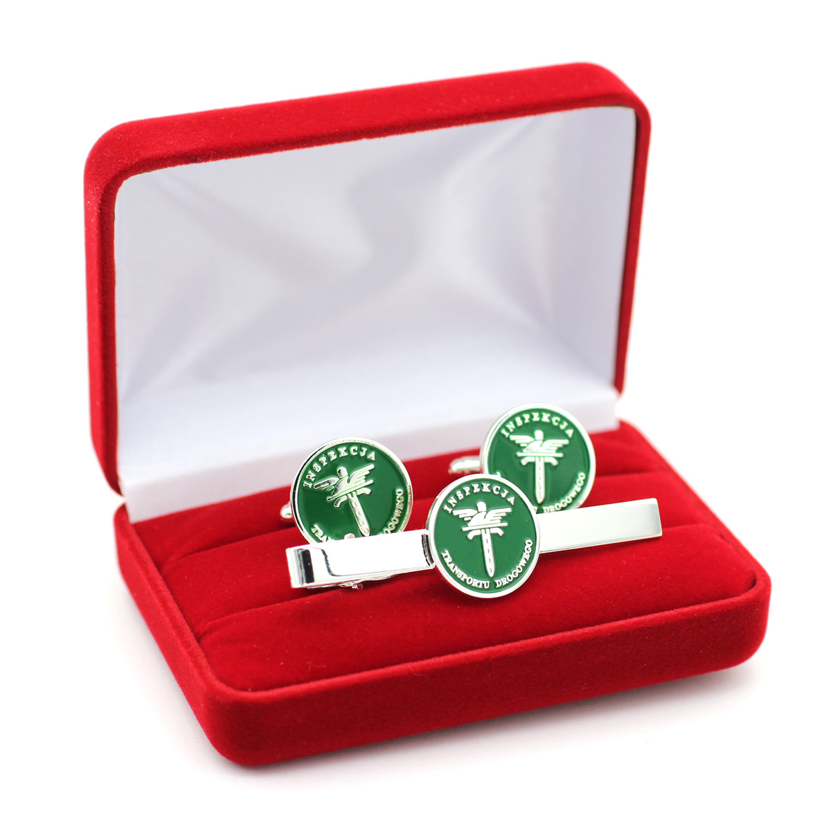 Spinki INSPEKCJA TRANSPORTU DROGOWEGO z etui Płeć uniseks