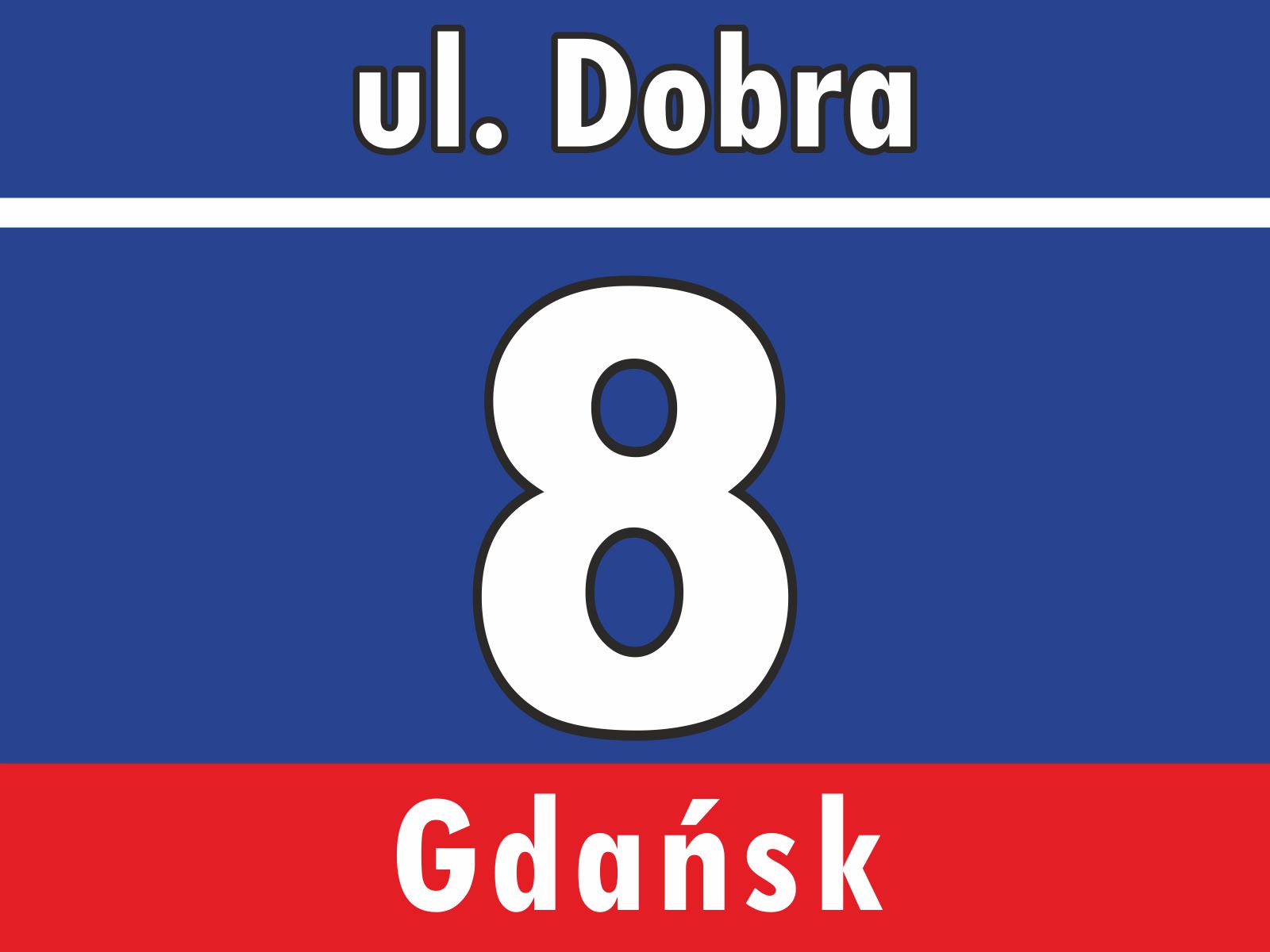 TABLICA TABLICZKA ADRESOWA NUMER DOMU 20X15 cm !! Grubość 3 mm