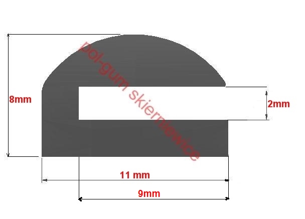 USZCZELKA PCV NA RANT KRAWĘDŹ KRAWĘDZIOWA 2mm Numer katalogowy części B1364