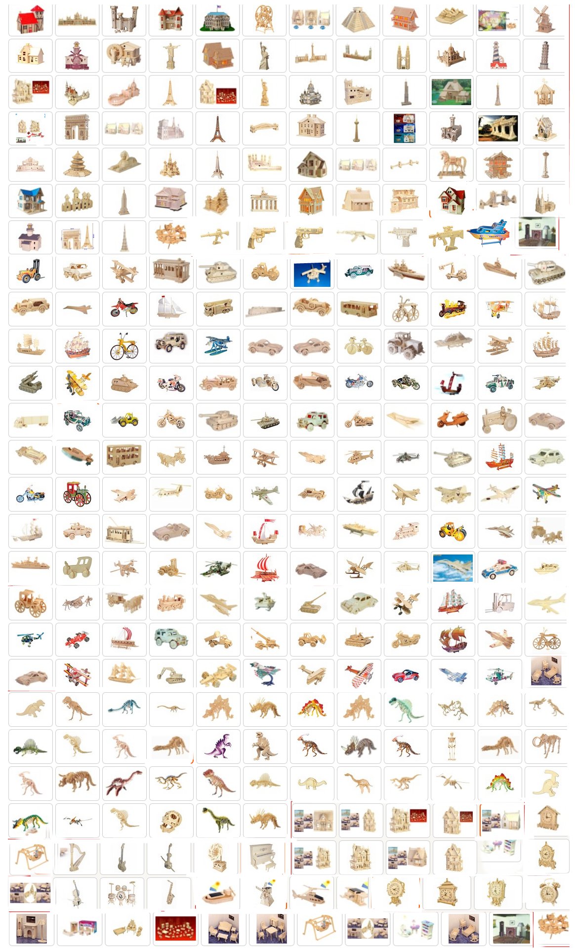 PUZZLE DREWNIANE 3D AUTOKAR PIĘTROWY AUTOBUS Kolekcja 3D