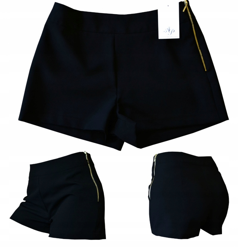 

Xs Spodenki szorty Zip 34 wysoki stan Czarny