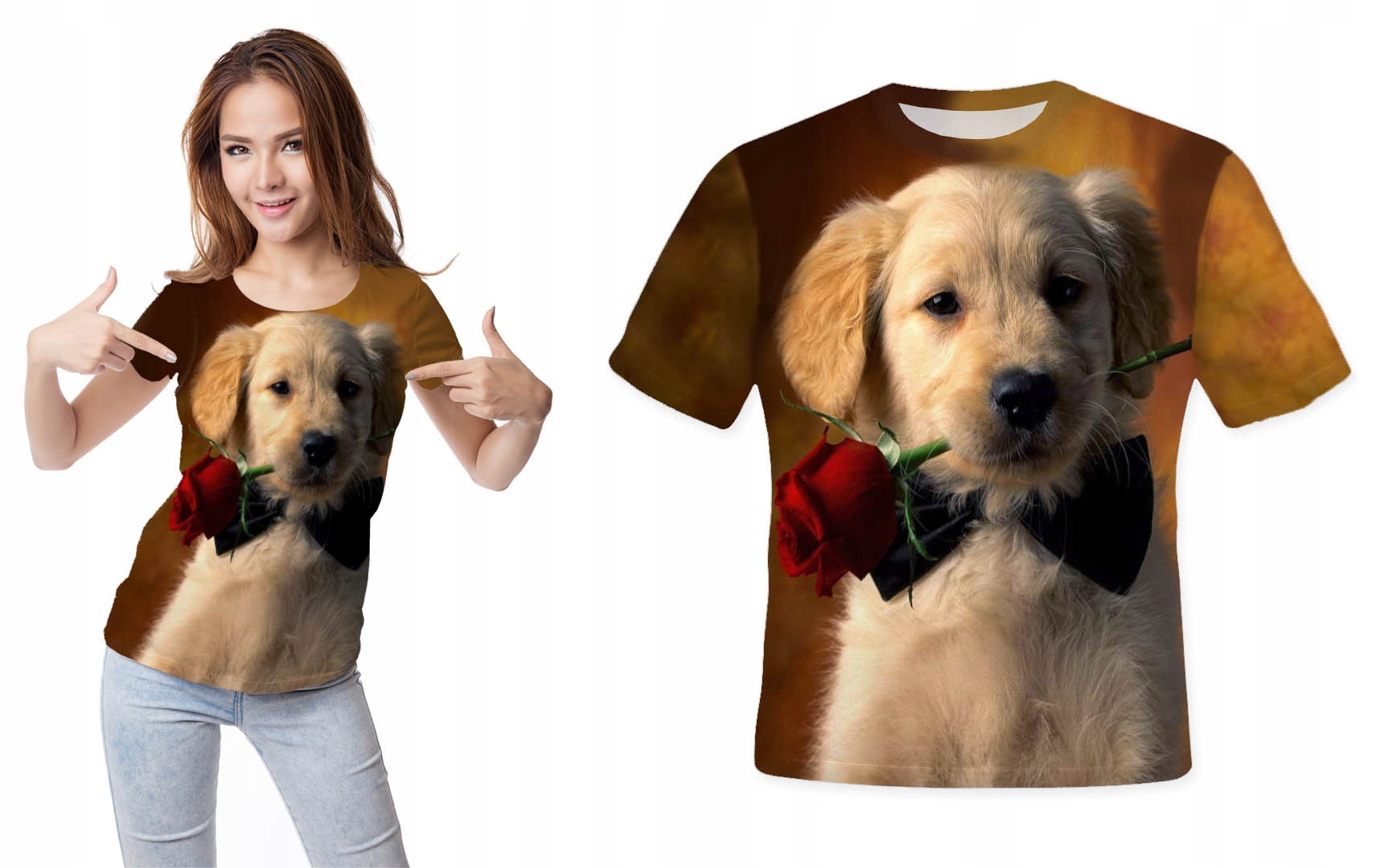 

Koszulka Fullprint T-shirt Szczeniaczek S Modna Pl