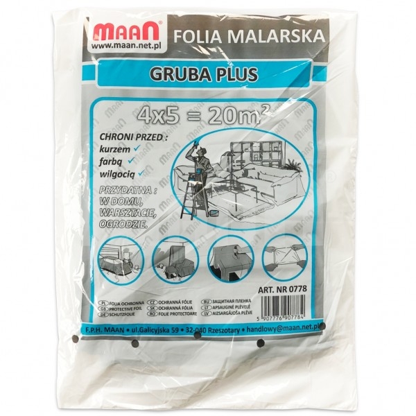 

Folia malarska 2 Gruba Plus 4 x 5 m