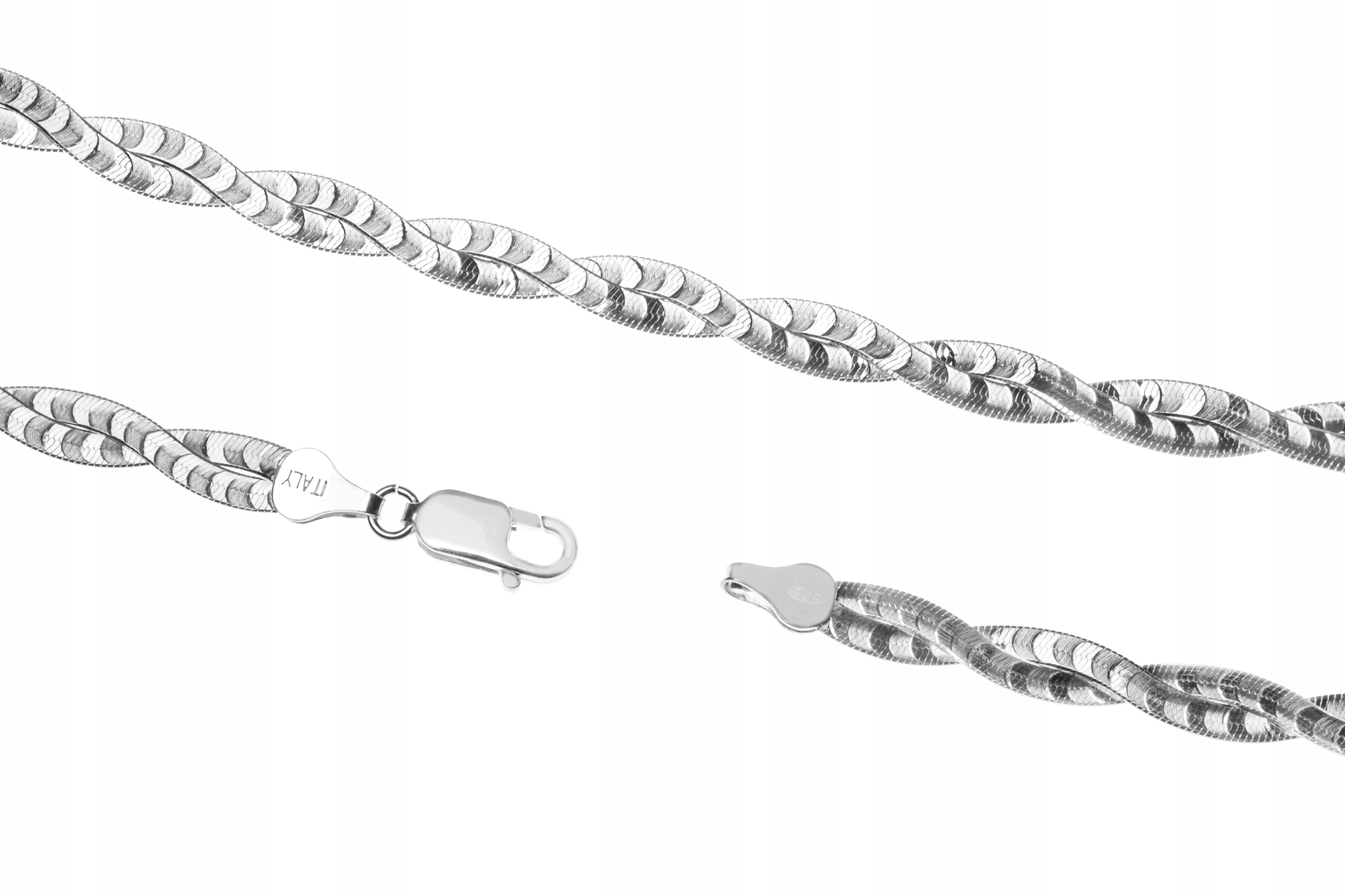 Stříbrný Řetízek S Dvojitou Italskou Páskou 50 CM