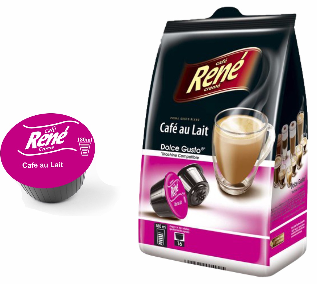 Dolce gusto Cafe au lait. Cafe au lait Дольче густо. Кофе Rene. Капсулы молока Rene для Дольче густо.