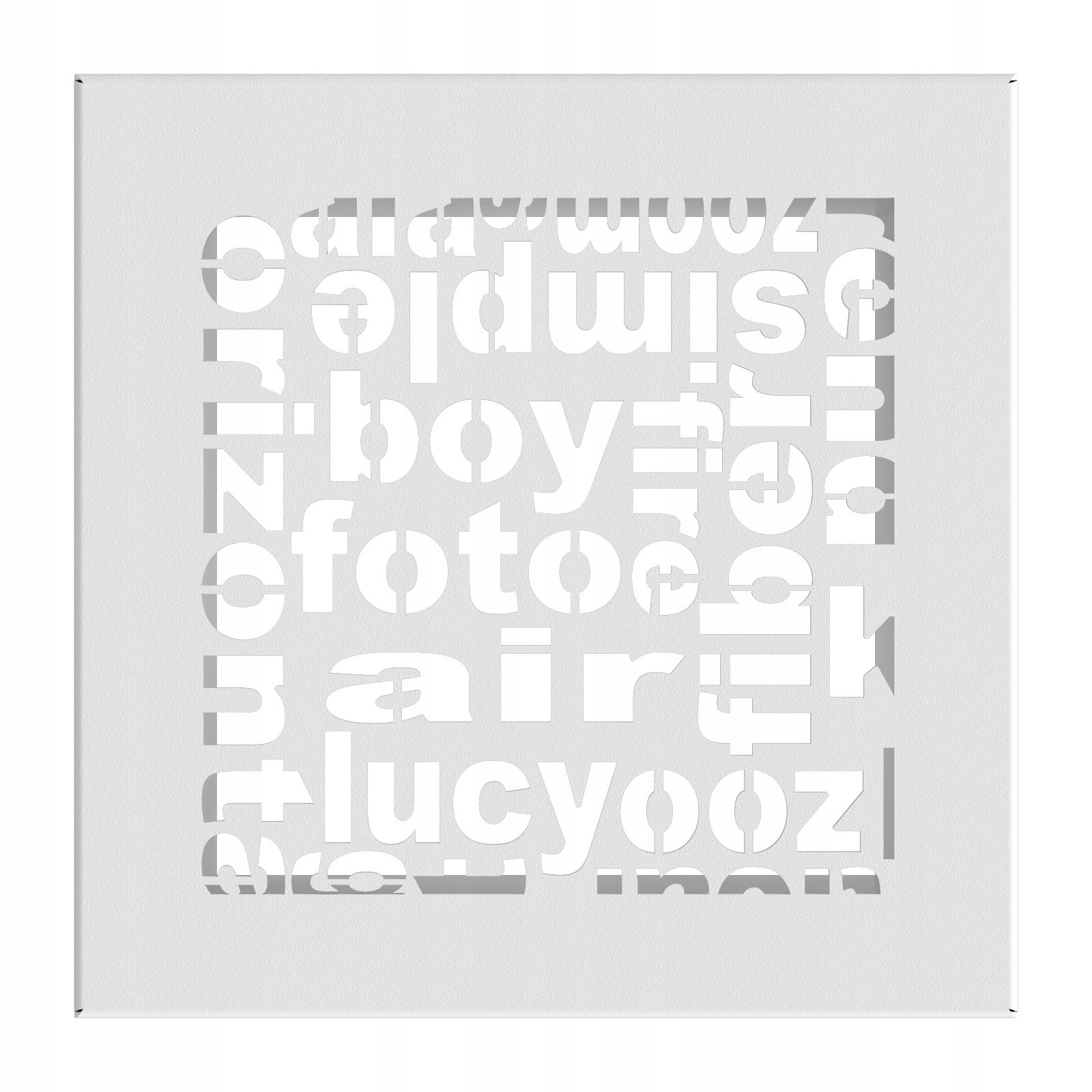 Ventilační mřížka do krbu Abc 17x17 bílá