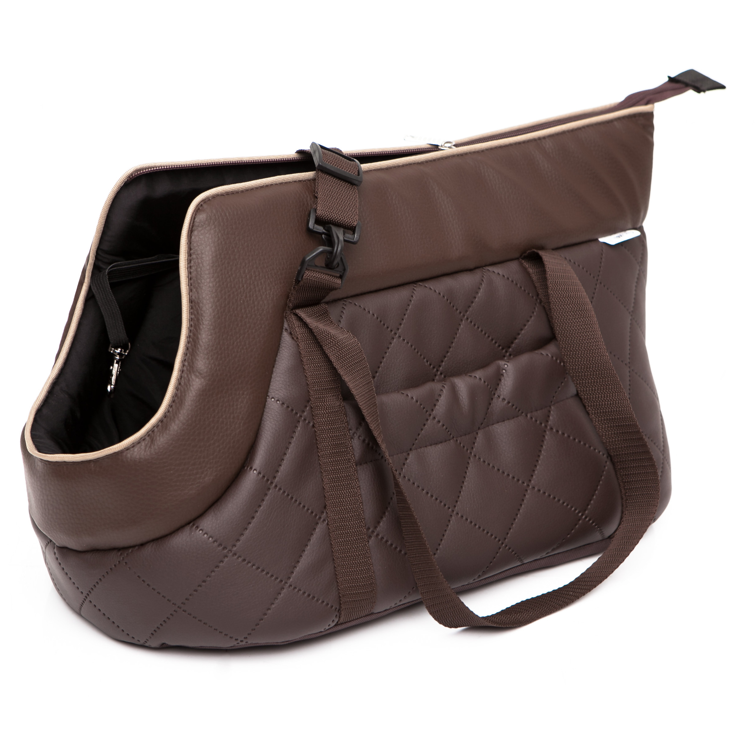 Transporter dla psa z eko skóry Torba dla psa transportowa Średnia 43x25x27