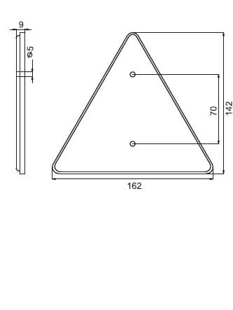 LAMPA LAMPY TRÓJKĄT ODBLASKOWY DO PRZYCZEP OTWORY Marka Wital