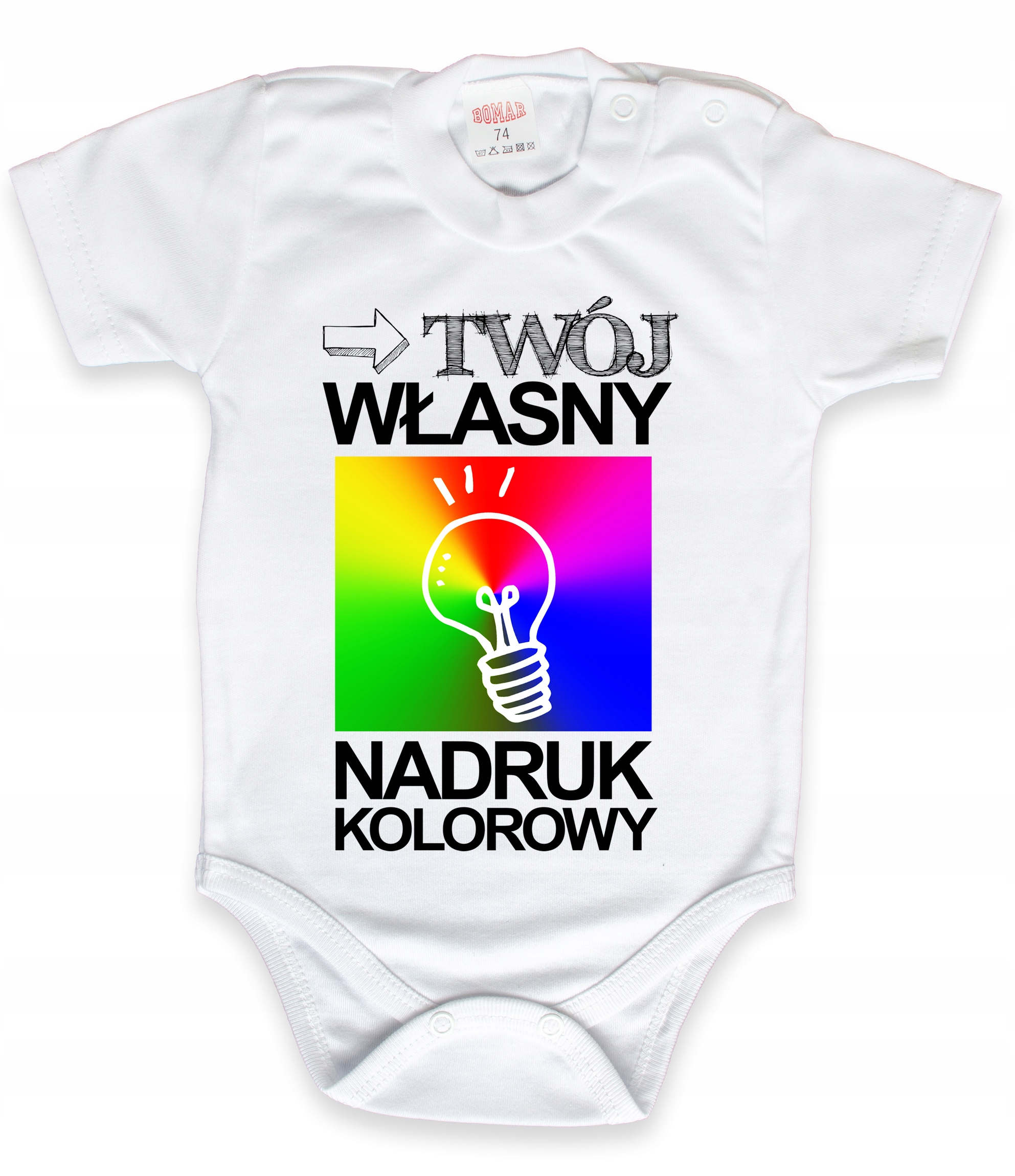 

Białe Body z Własną Grafiką zdjęciem r. 74