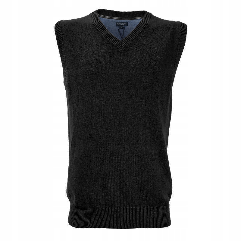 

Kamizelka Bezrękawnik Męski Czarny 100%BAWEŁNA 3XL